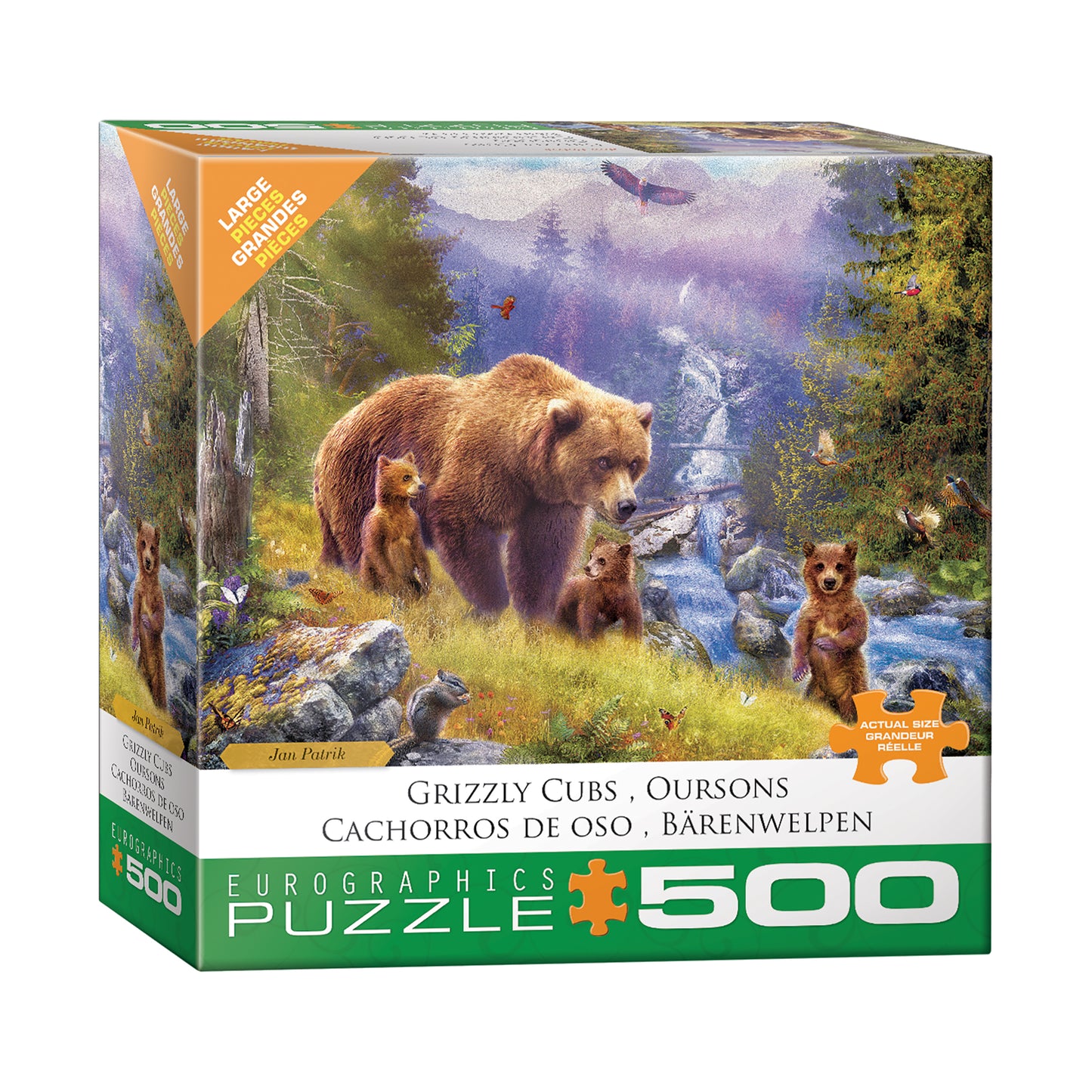 Jan Patrik Enchanted Forest Grizzly Cubs Jigsaw Puzzle - 500 pcs