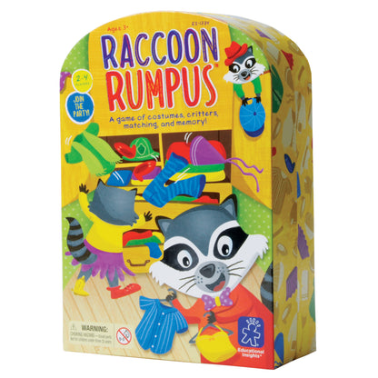 Raccoon Rumpus Preschool Matching and Memory Card Game