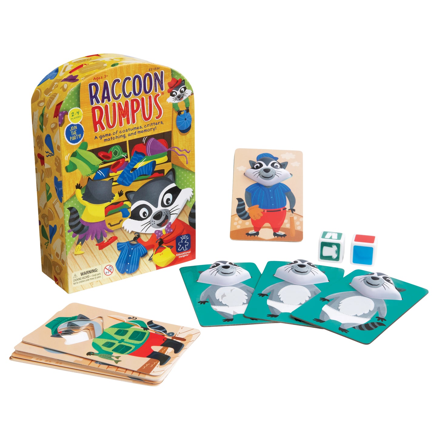 Raccoon Rumpus Preschool Matching and Memory Card Game