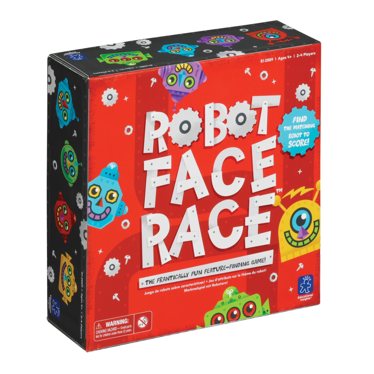 Robot Face Race Game: Color Matching Family Board Game