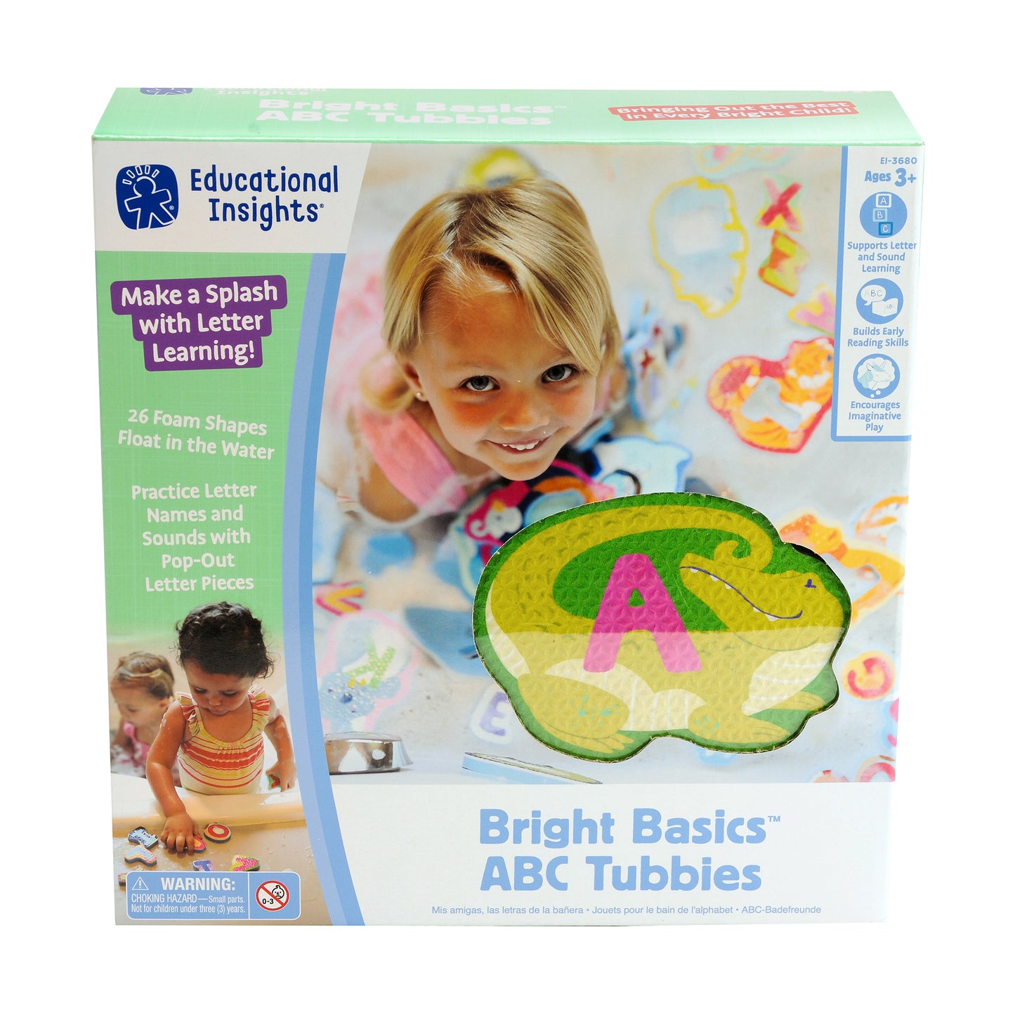 Educational Insights Bright Basics ABC Tubbies - Alphabet Bath Set