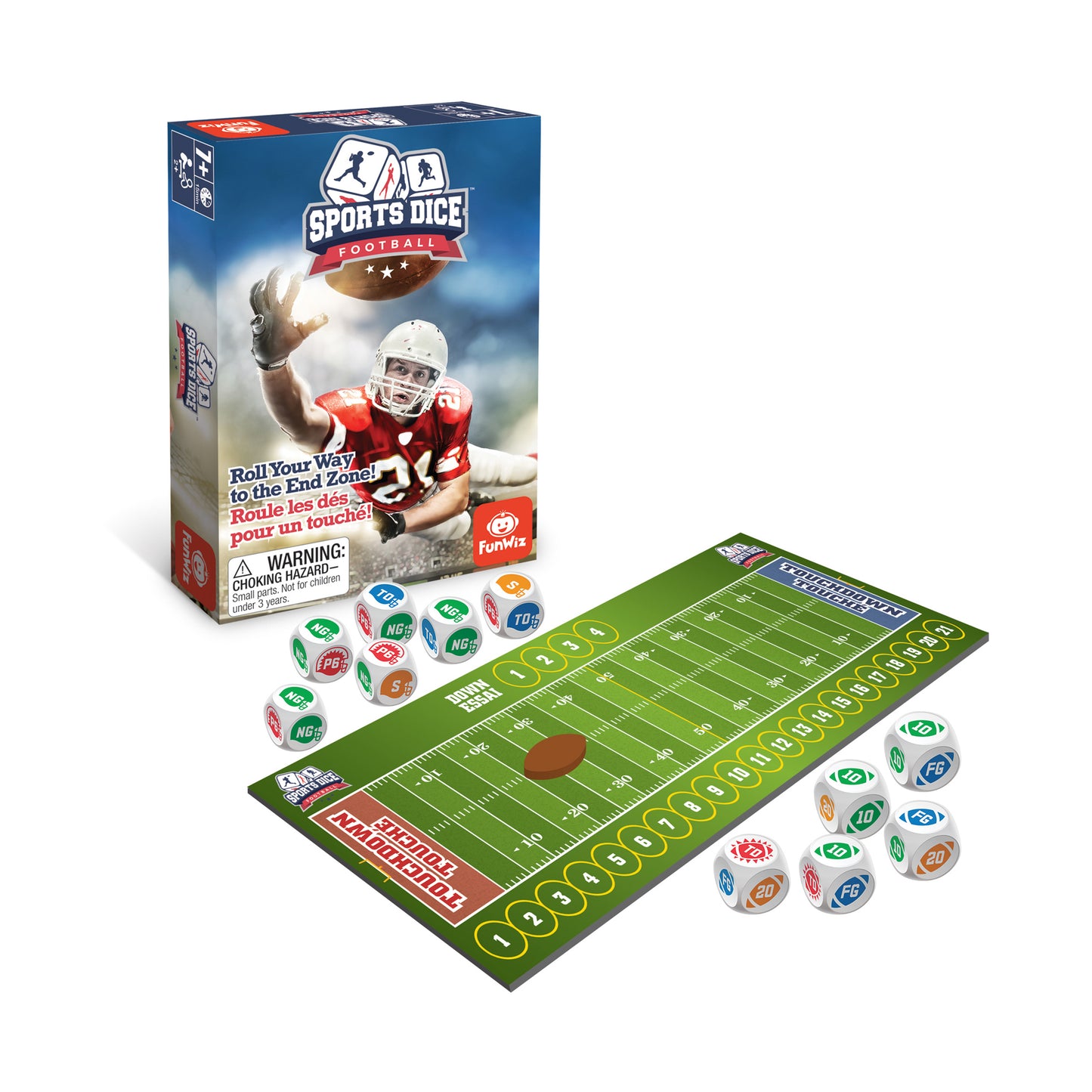 Sports Dice Football Fast-Paced Strategy Dice Game