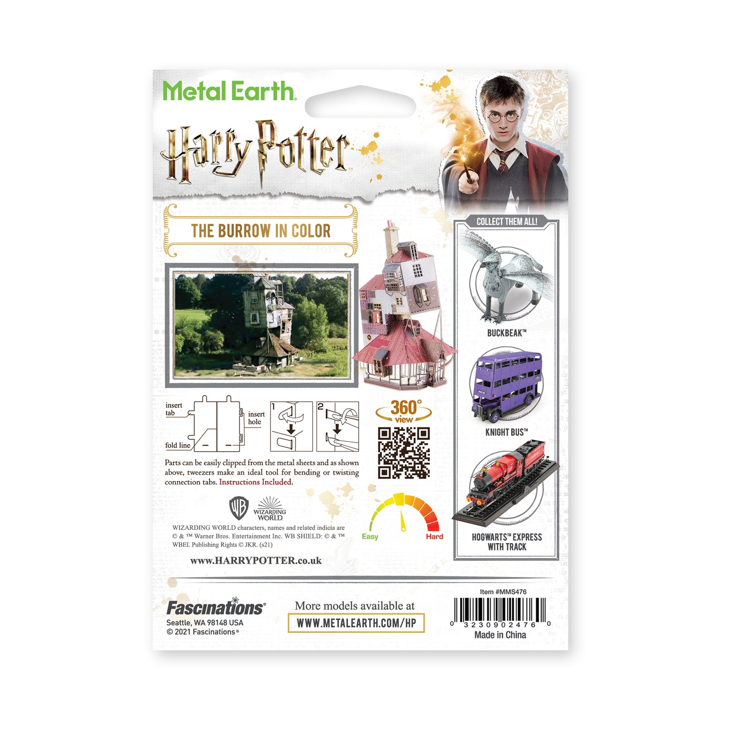 Metal Earth 3D Metal Model Kit - Harry Potter The Burrow in Color