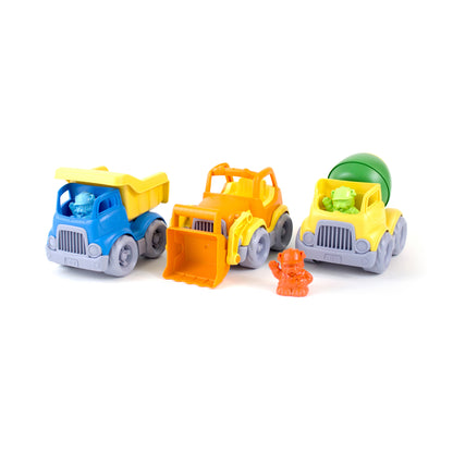 Green Toys Eco-Friendly 3-Piece Construction Truck Set with Play Dogs