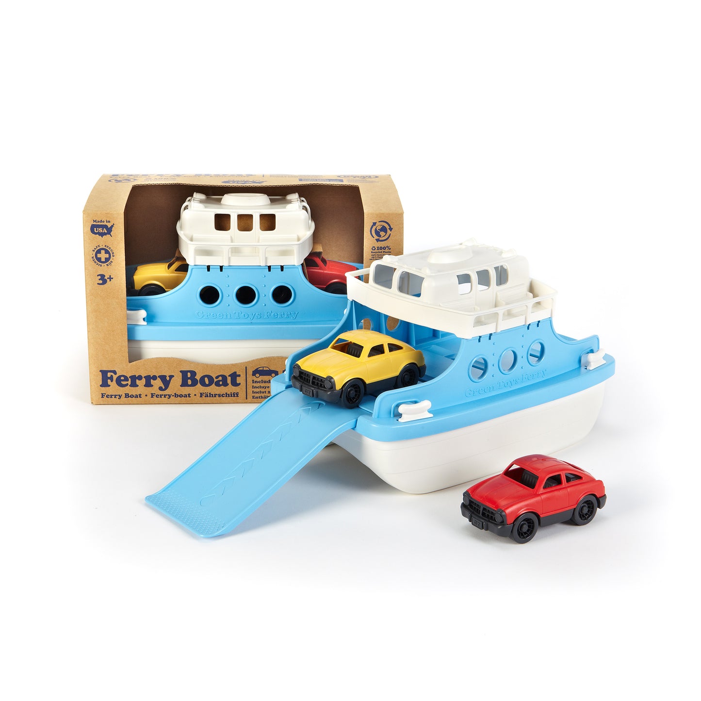 Green Toys Eco-Friendly Ferry Boat with Mini Cars Playset