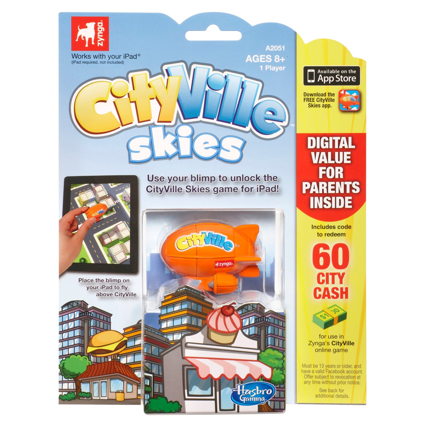 Hasbro CityVille Skies Zapped Interactive Blimp Game for iPad