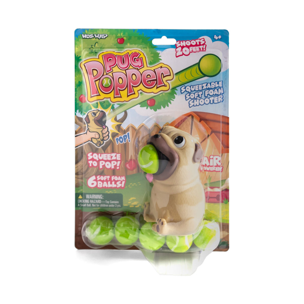 Pug Popper Foam Ball Blaster Toy