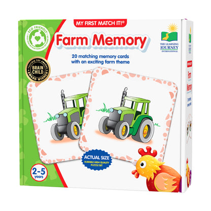 My First Match It! - Farm Memory - Toddler Educational Toy