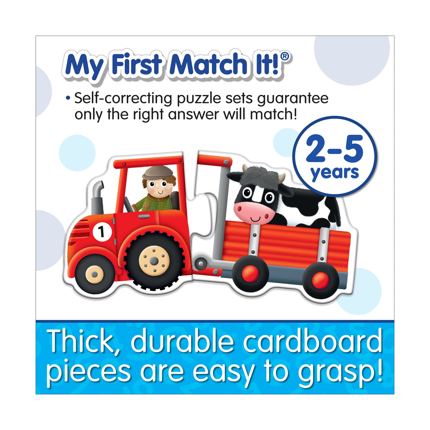 My First Match It! Tractors & Trailers - Colorful Counting Puzzle Set