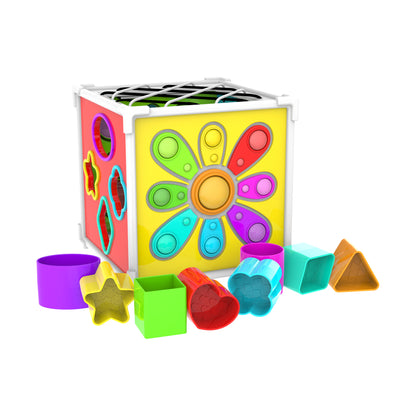 Early Learning Pop & Discover Activity Cube - Multisensory Exploration Toy