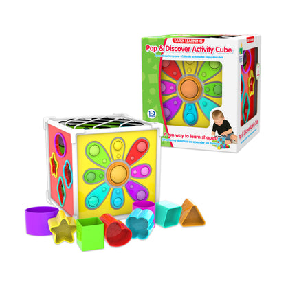 Early Learning Pop & Discover Activity Cube - Multisensory Exploration Toy