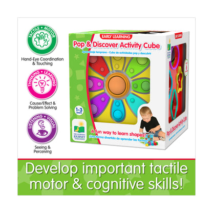 Early Learning Pop & Discover Activity Cube - Multisensory Exploration Toy