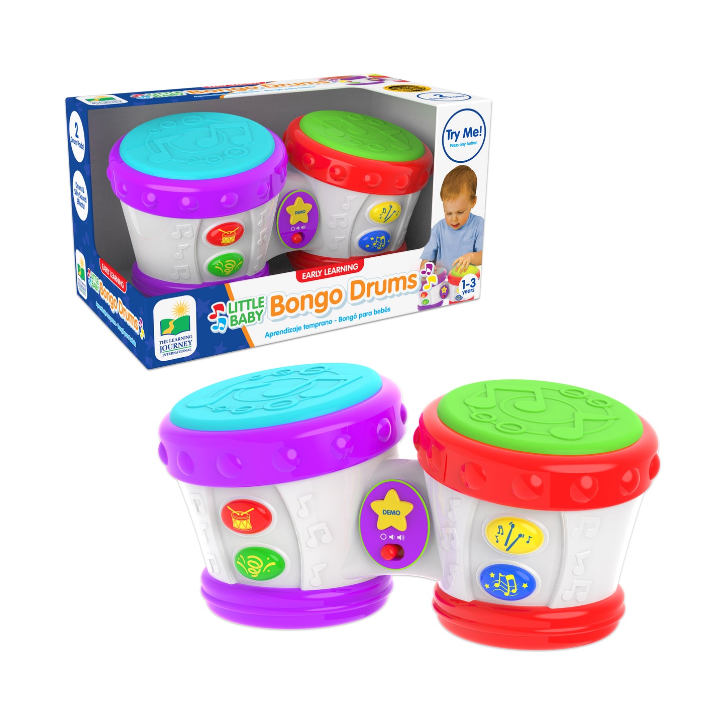 Early Learning Little Baby Bongo Drums Interactive Musical Toy