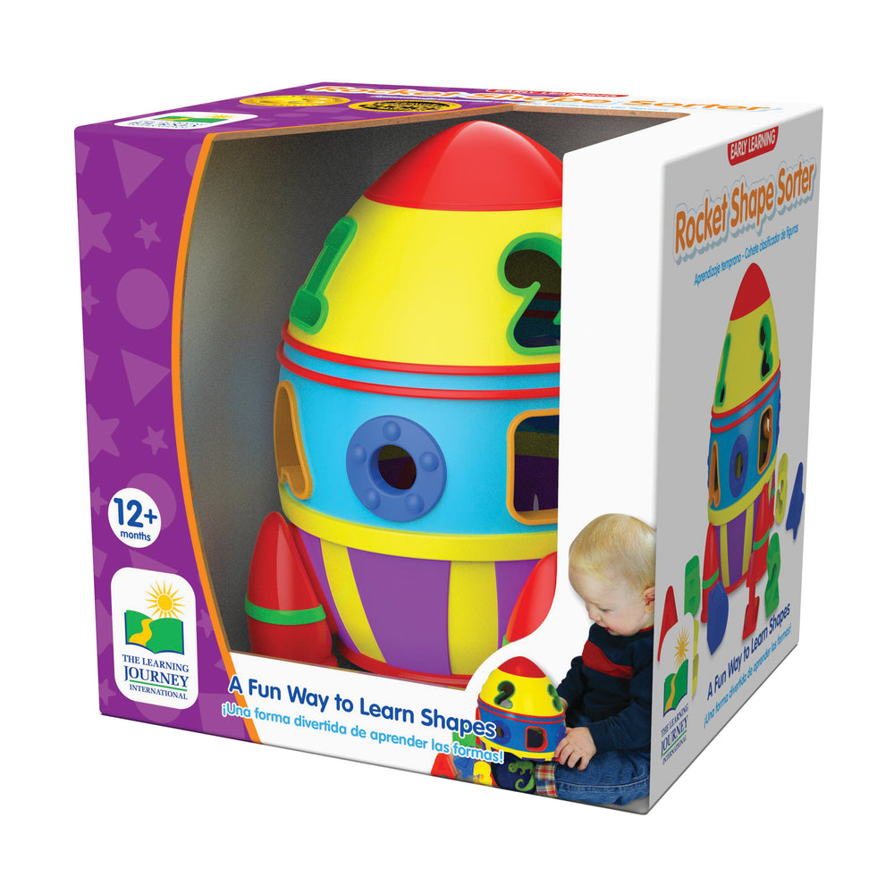 Early Learning Rocket Shape Sorter - Multicolor