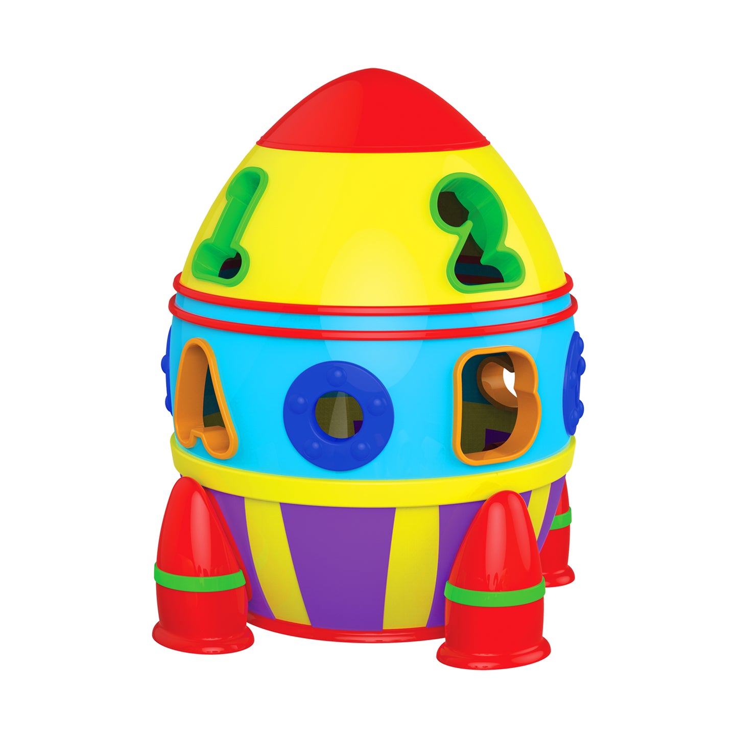 Early Learning Rocket Shape Sorter - Multicolor