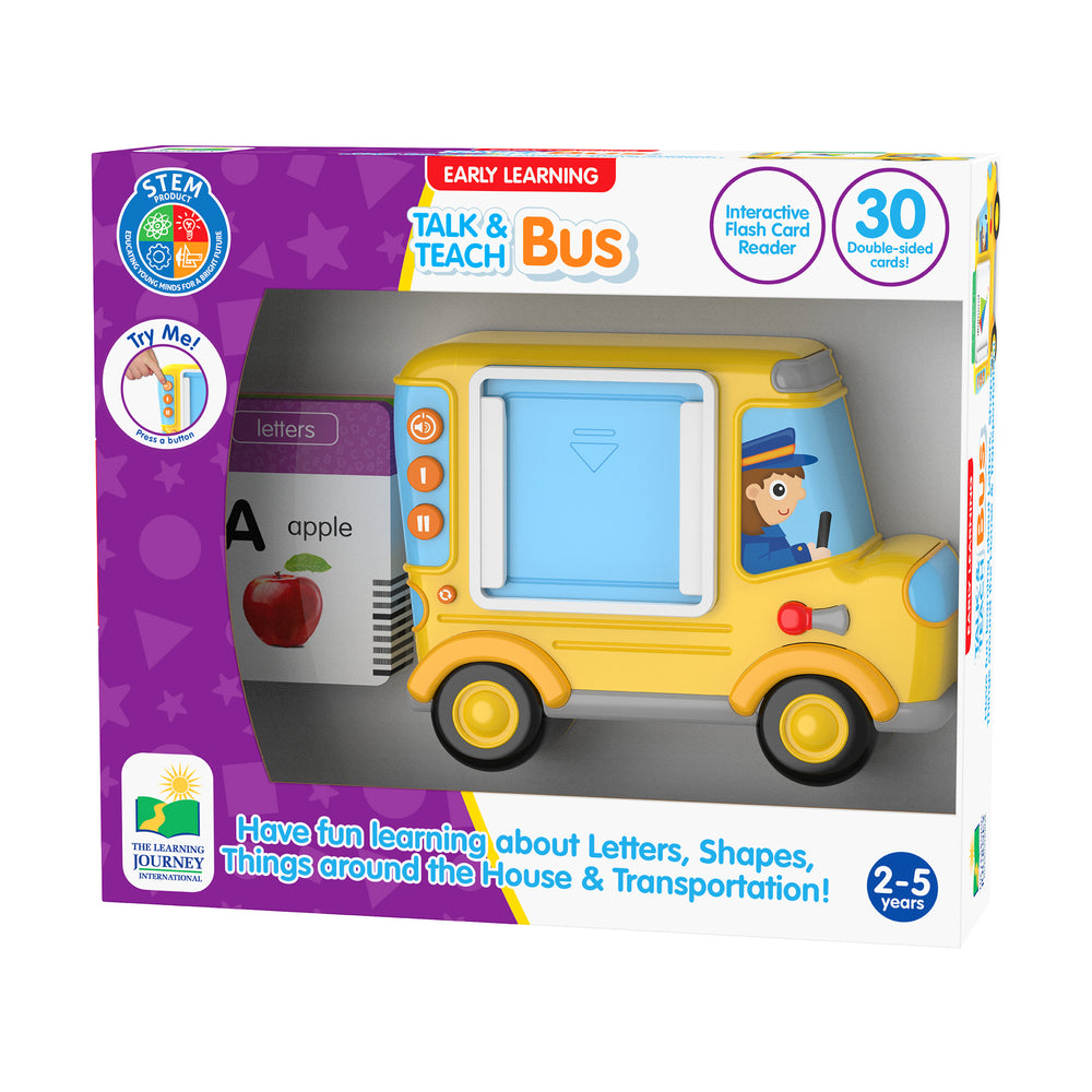 Early Learning Talk & Teach Bus Interactive Flash Card Reader