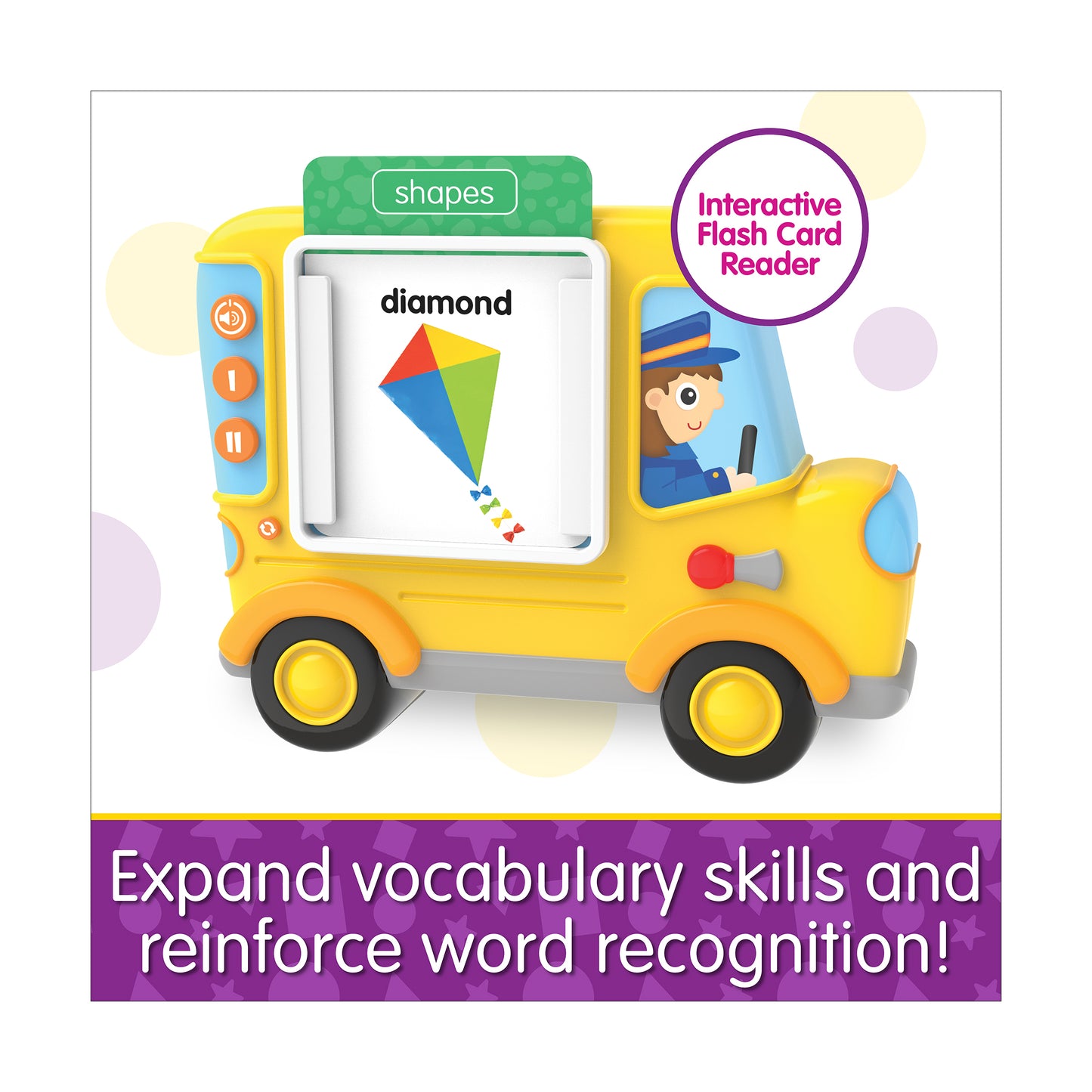 Early Learning Talk & Teach Bus Interactive Flash Card Reader