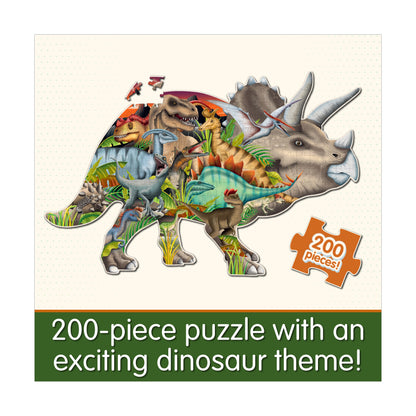 Wildlife World Triceratops-Shaped Dinosaur Puzzle - 200 pcs