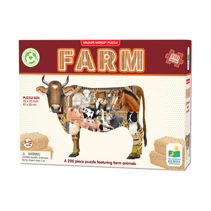 Wildlife World Farm Themed Jigsaw Puzzle - 200 pcs