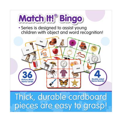 Match It! - Picture Word Bingo - Eco-Friendly Educational Game