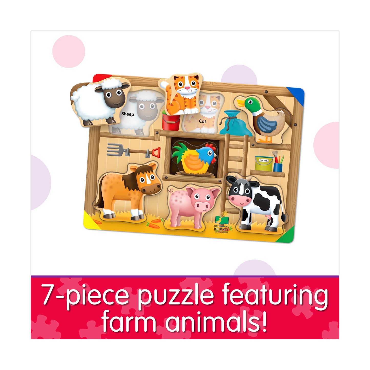 My First Lift & Learn Puzzle - On the Farm - 7 pc