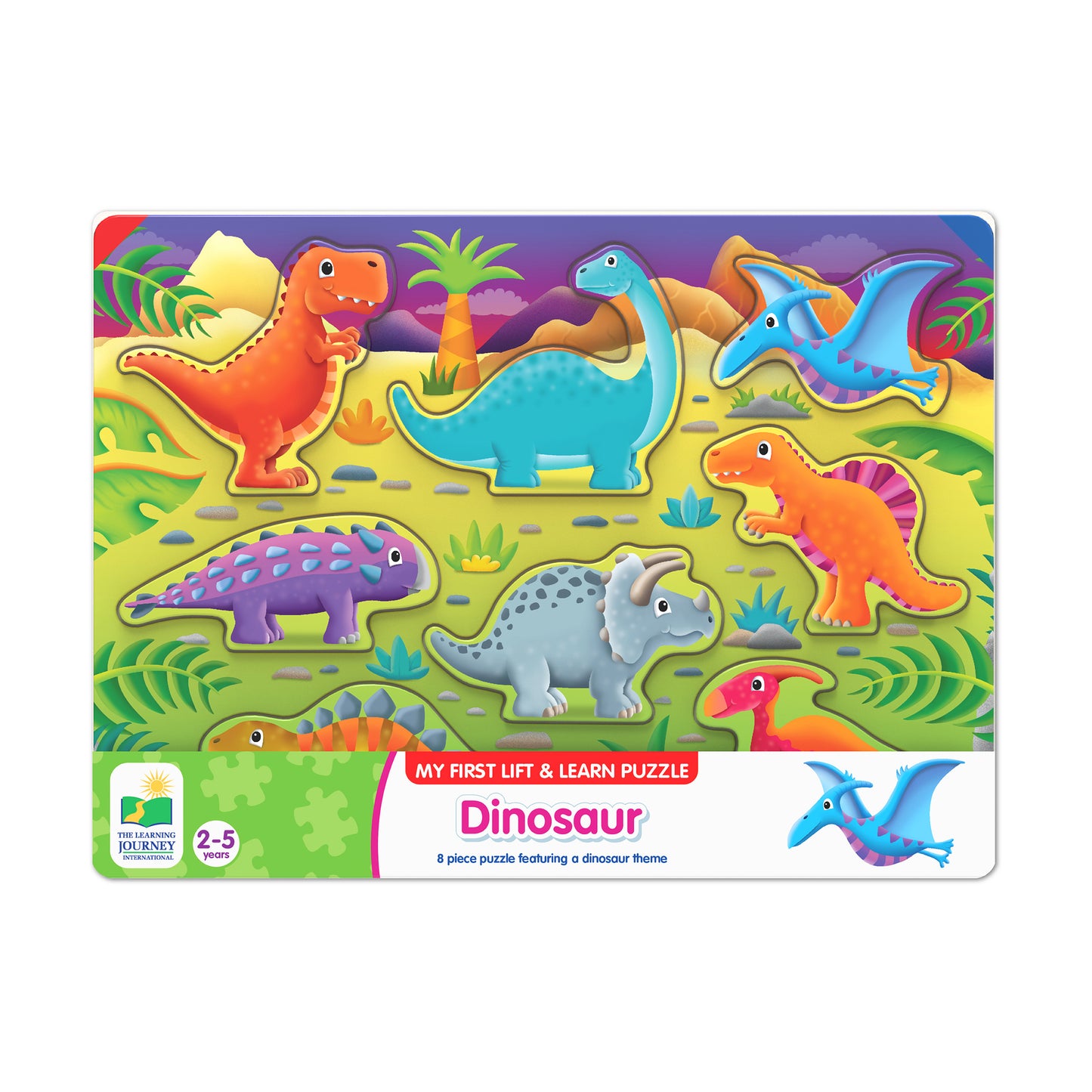 My First Lift & Learn Dinosaur Puzzle - 8 pcs