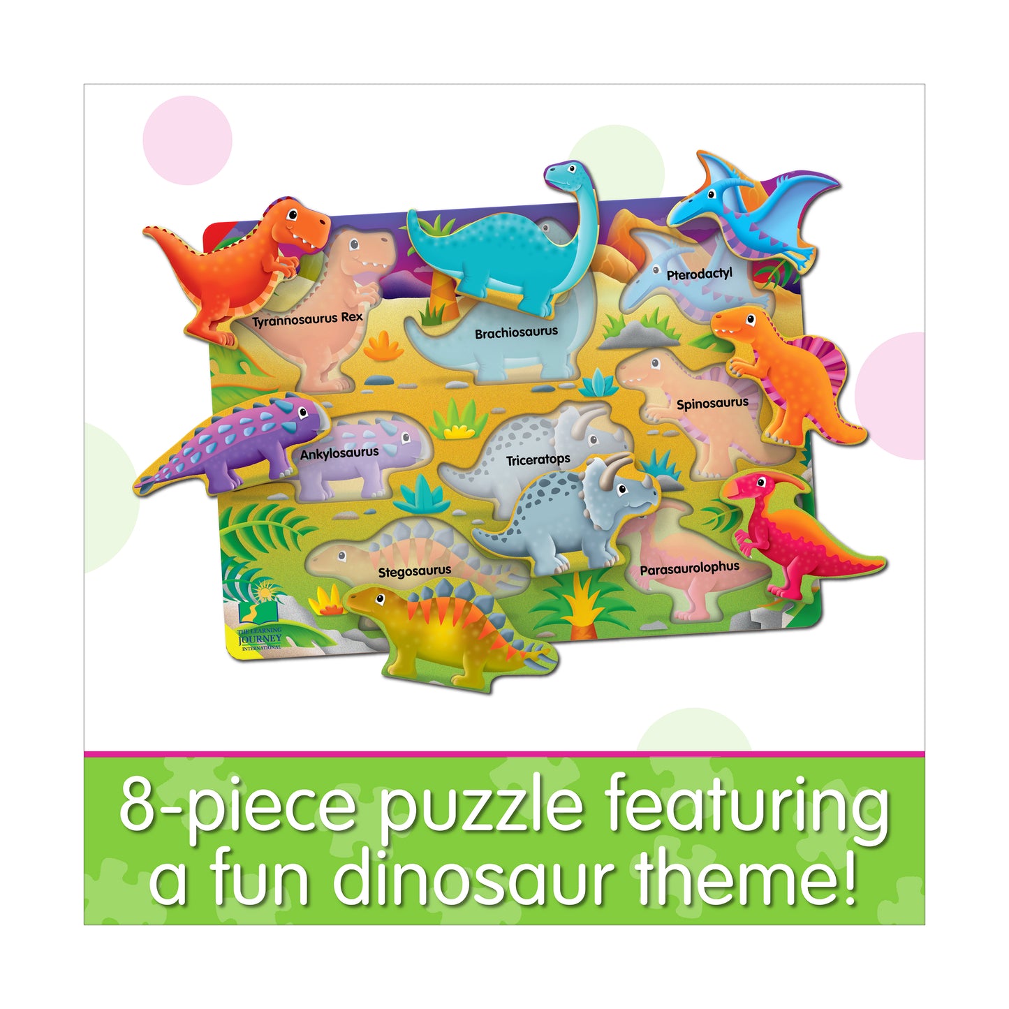 My First Lift & Learn Dinosaur Puzzle - 8 pcs