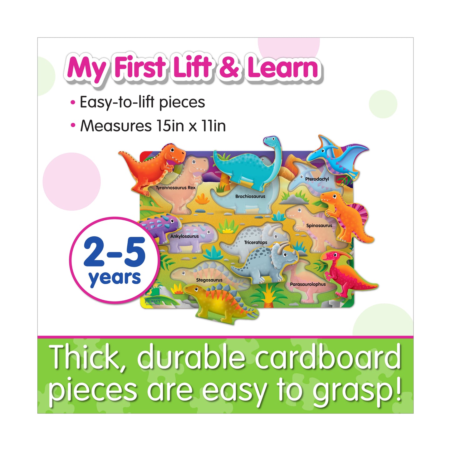 My First Lift & Learn Dinosaur Puzzle - 8 pcs