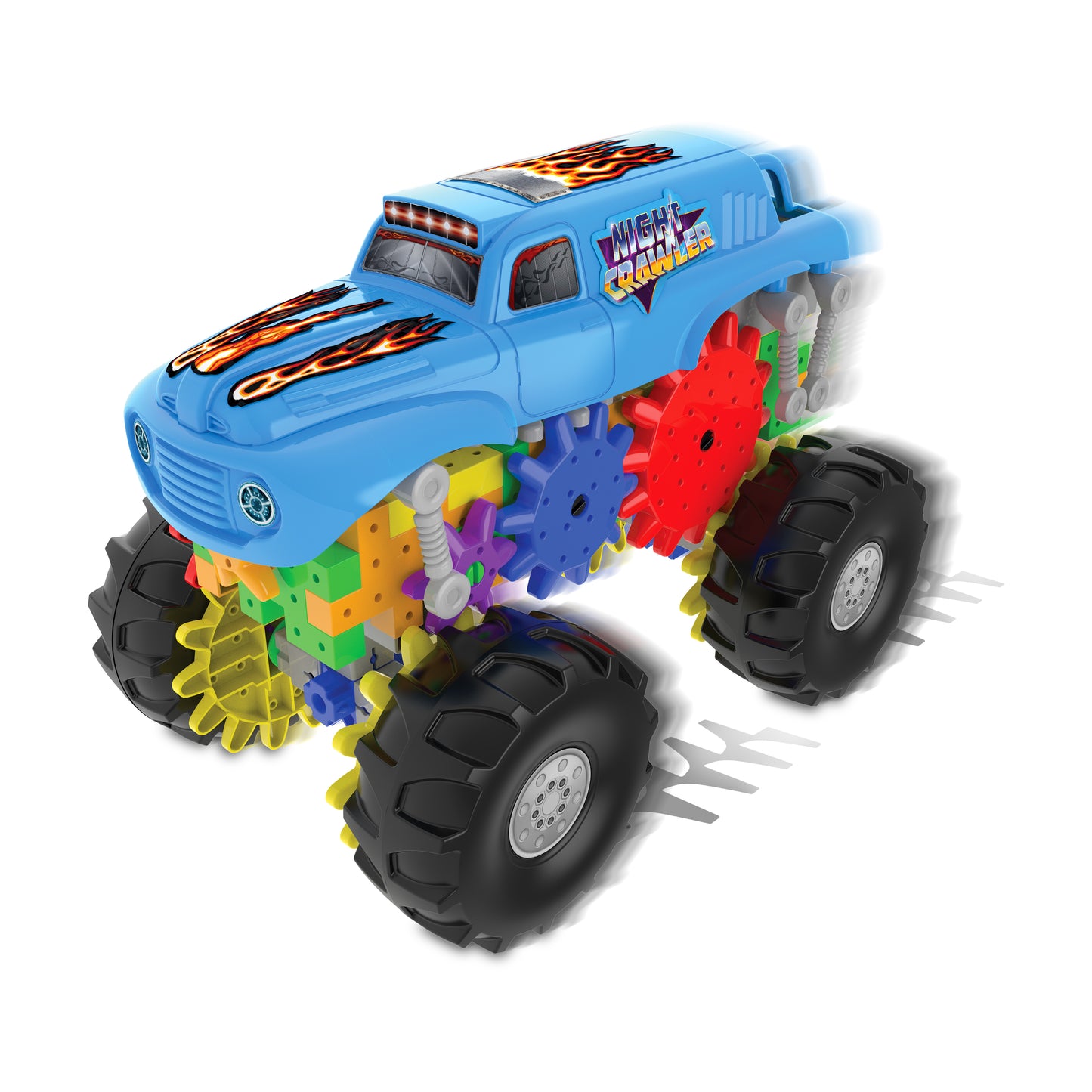 Techno Gears Night Crawler Monster Truck Building Set - 60+ Pieces