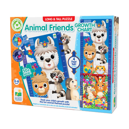 The Learning Journey Long & Tall Animal Friends Growth Chart Puzzle - 50+ pc