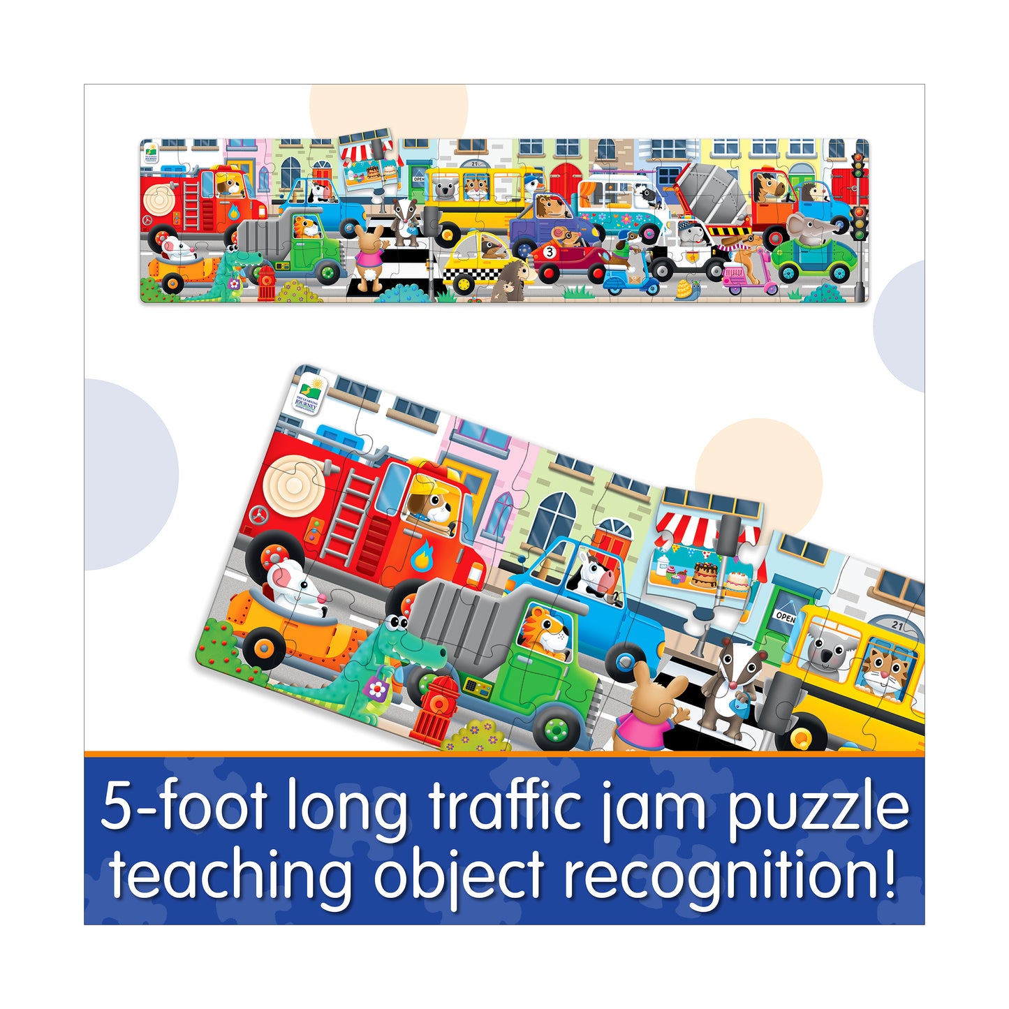 Jumbo Traffic Jam Floor Puzzle - 51 pc