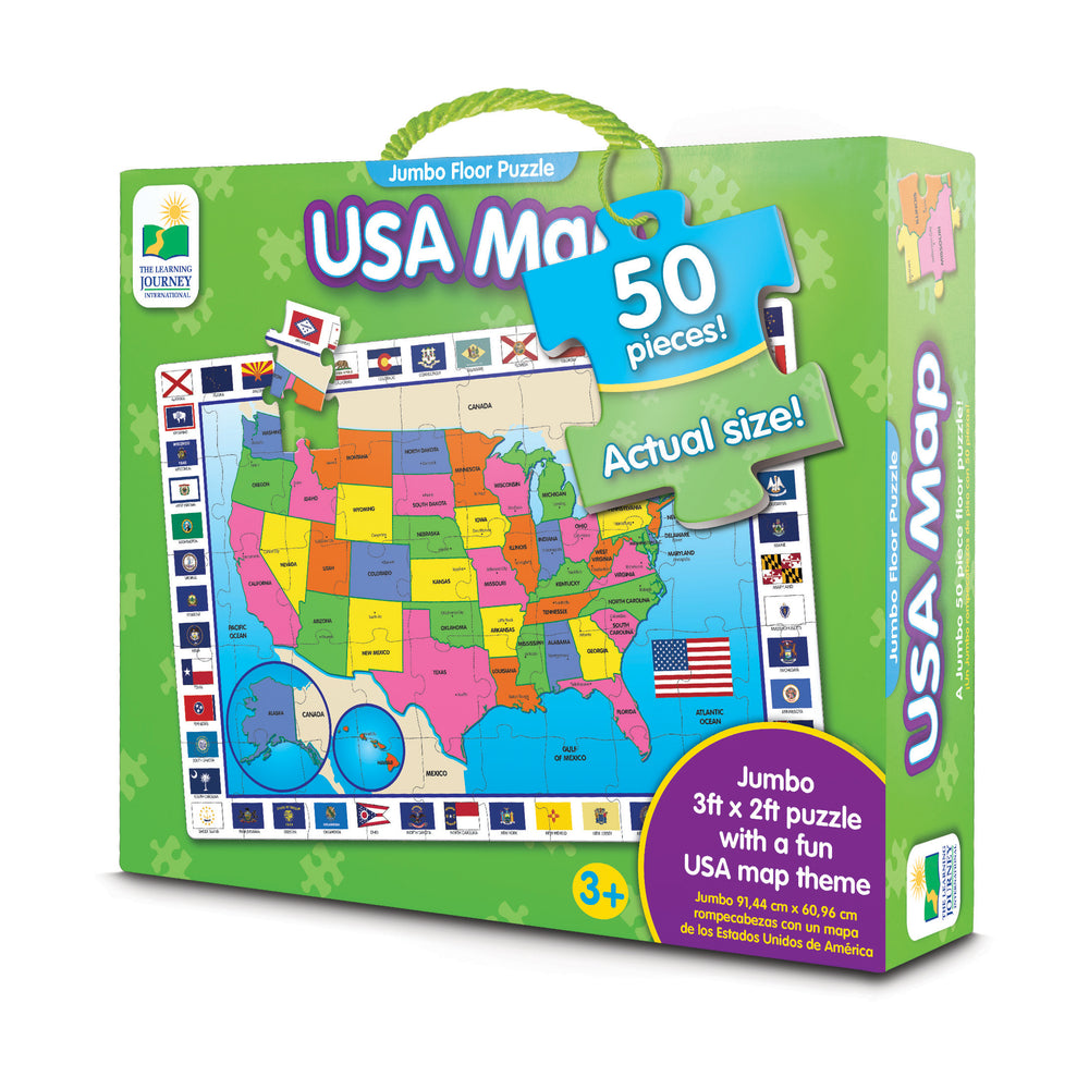 Explor-A-Map USA Map Jumbo Floor Puzzle - 50 pc