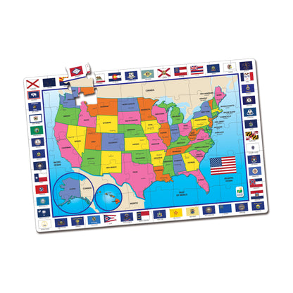 Explor-A-Map USA Map Jumbo Floor Puzzle - 50 pc