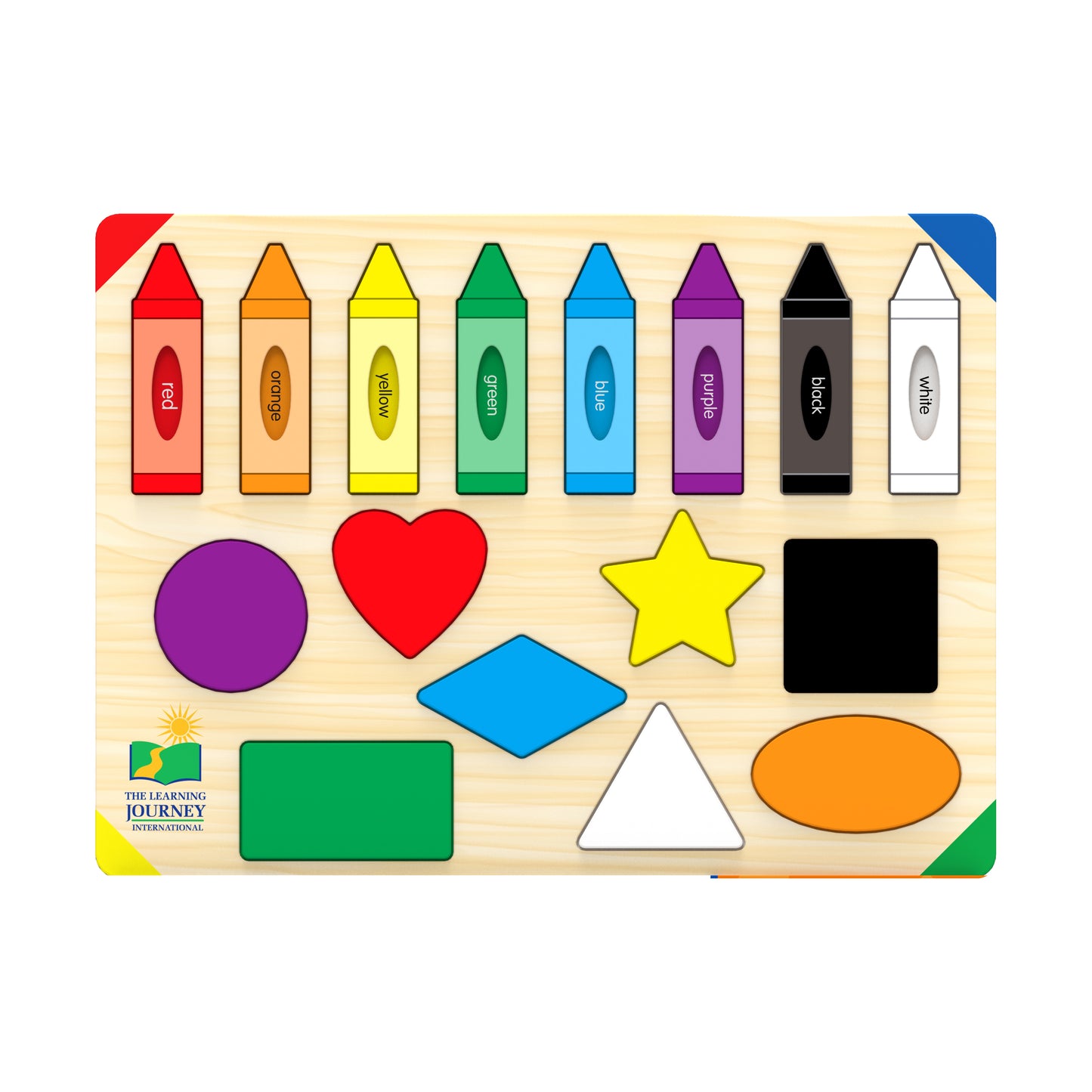 Lift & Learn Colors & Shapes Wooden Puzzle - 16 Pcs