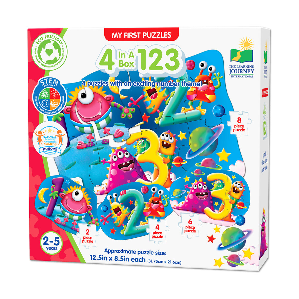 My First Puzzles Space Numbers 4-Pack Jigsaw Set