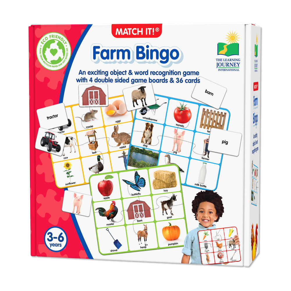 Match It! Farm Bingo Educational Board Game