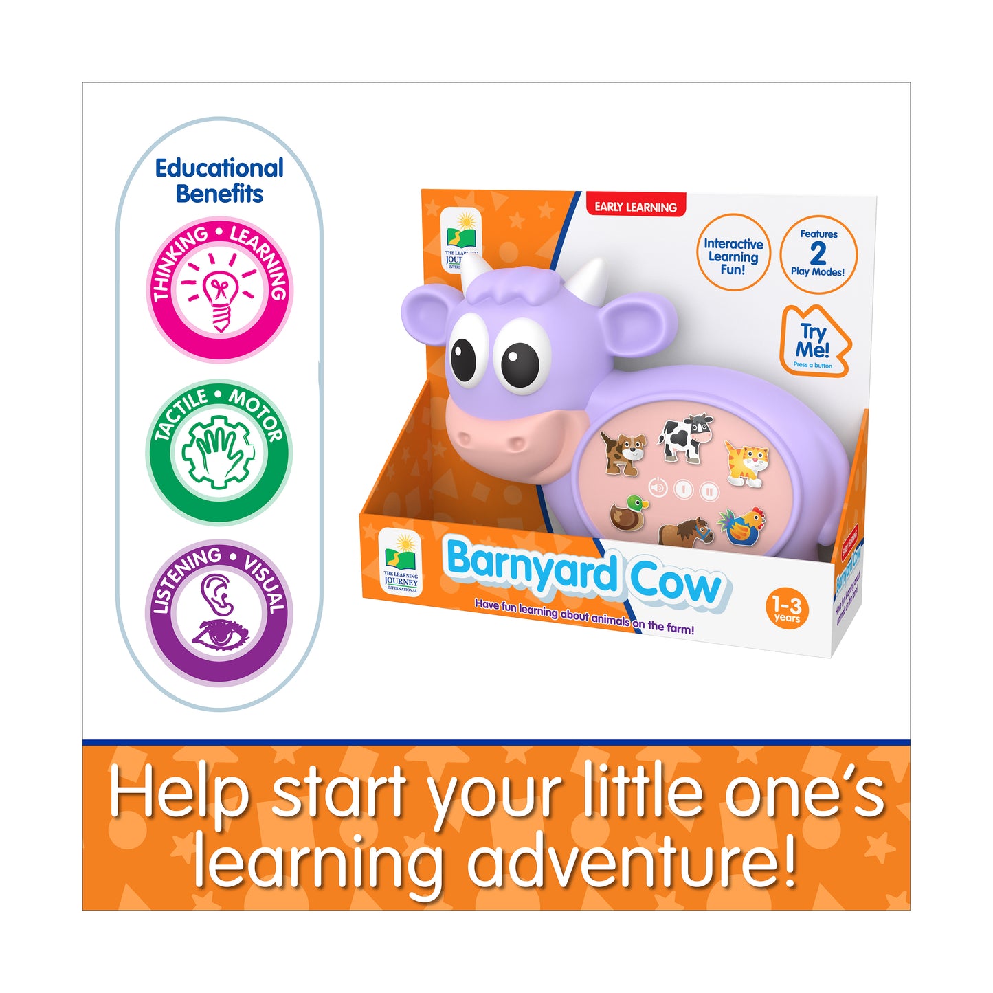 Early Learning - Barnyard Cow Interactive Learning Toy