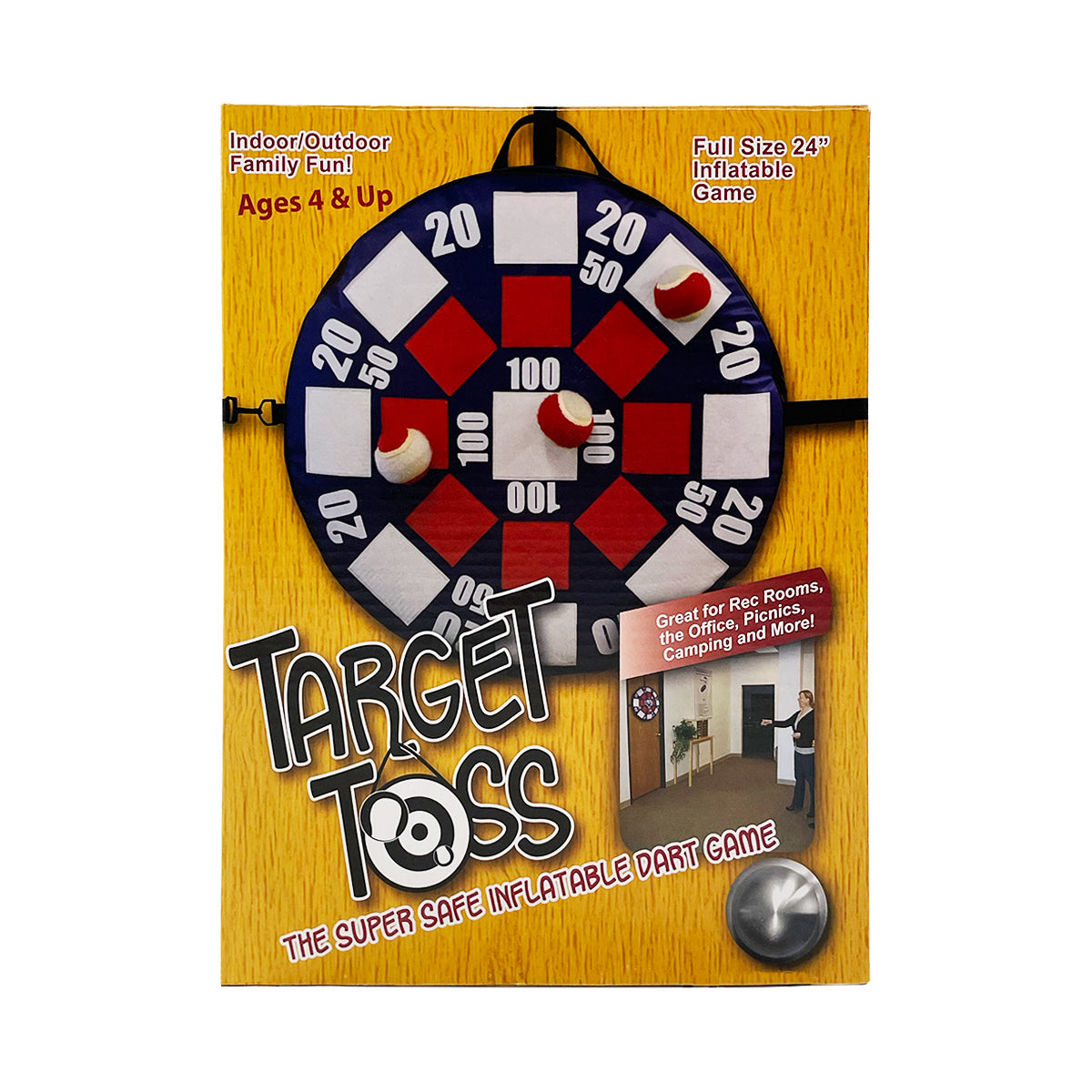 Target Toss Inflatable Safety Dart Game with Velcro Balls