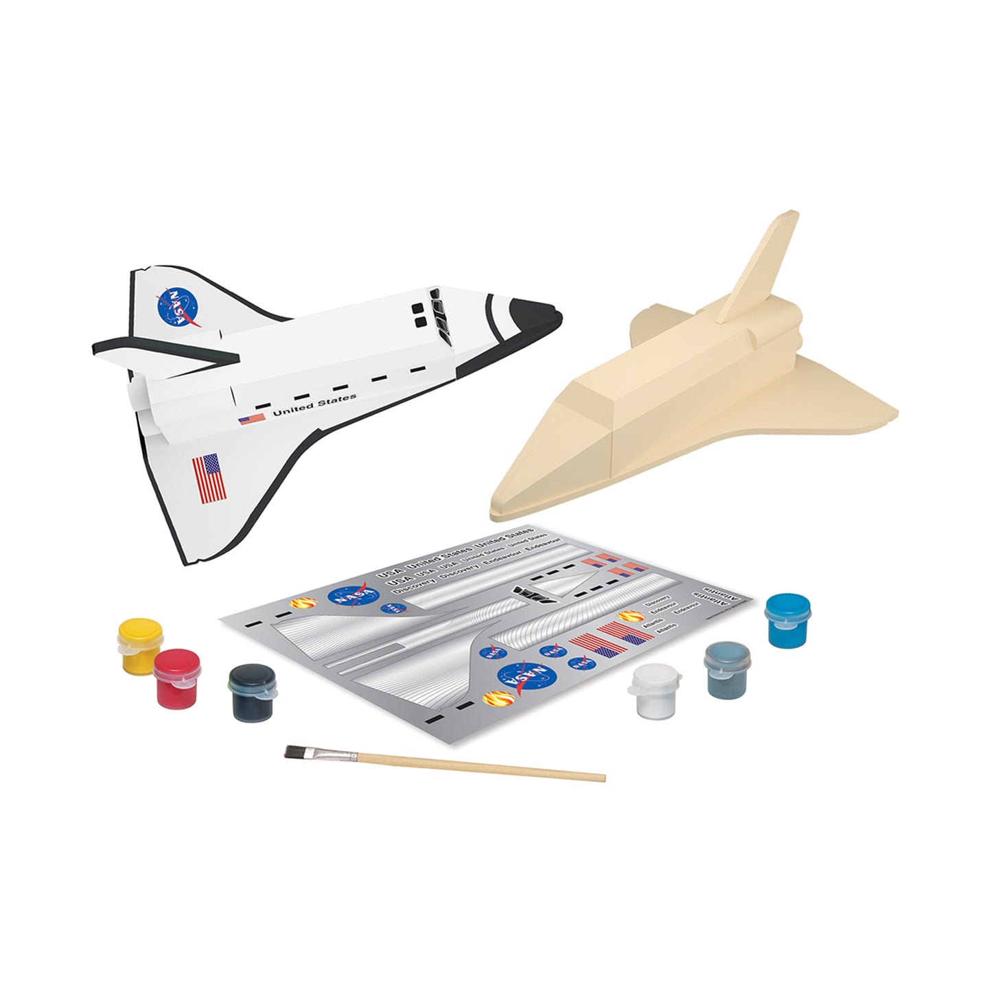 Works of Ahhh... NASA Space Shuttle Discovery Wood Paint Kit