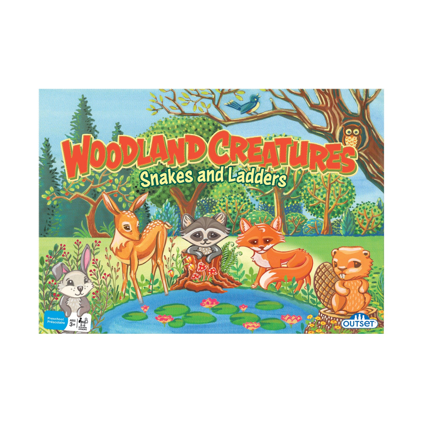 Woodland Creatures Snakes and Ladders Family Board Game