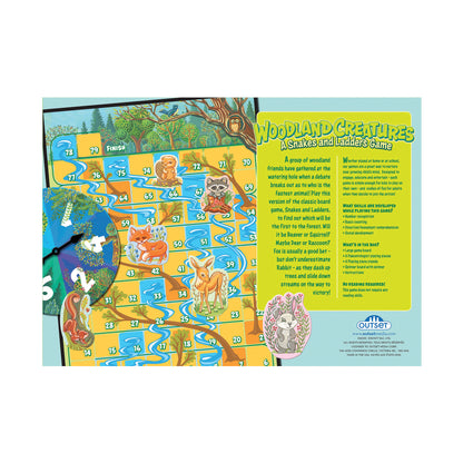 Woodland Creatures Snakes and Ladders Family Board Game