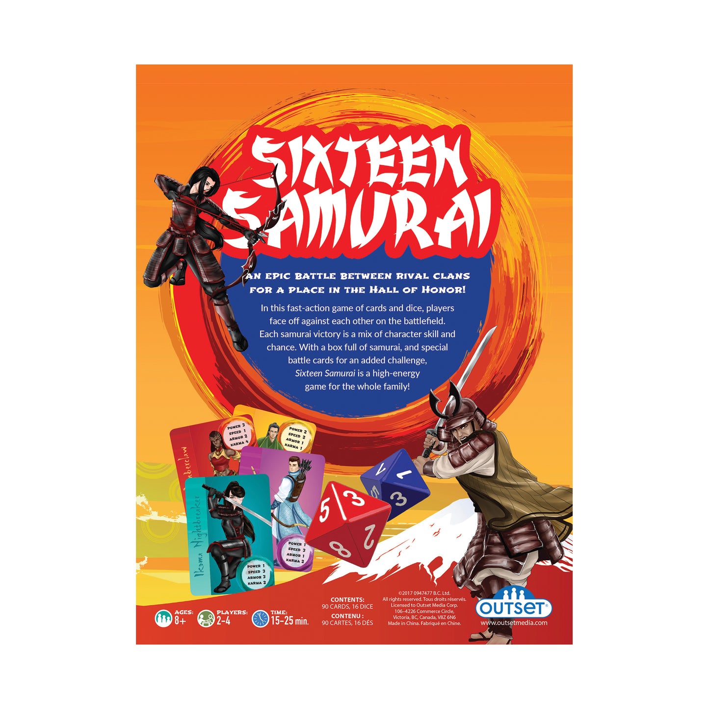 Sixteen Samurai: Epic Battles Card & Dice Game