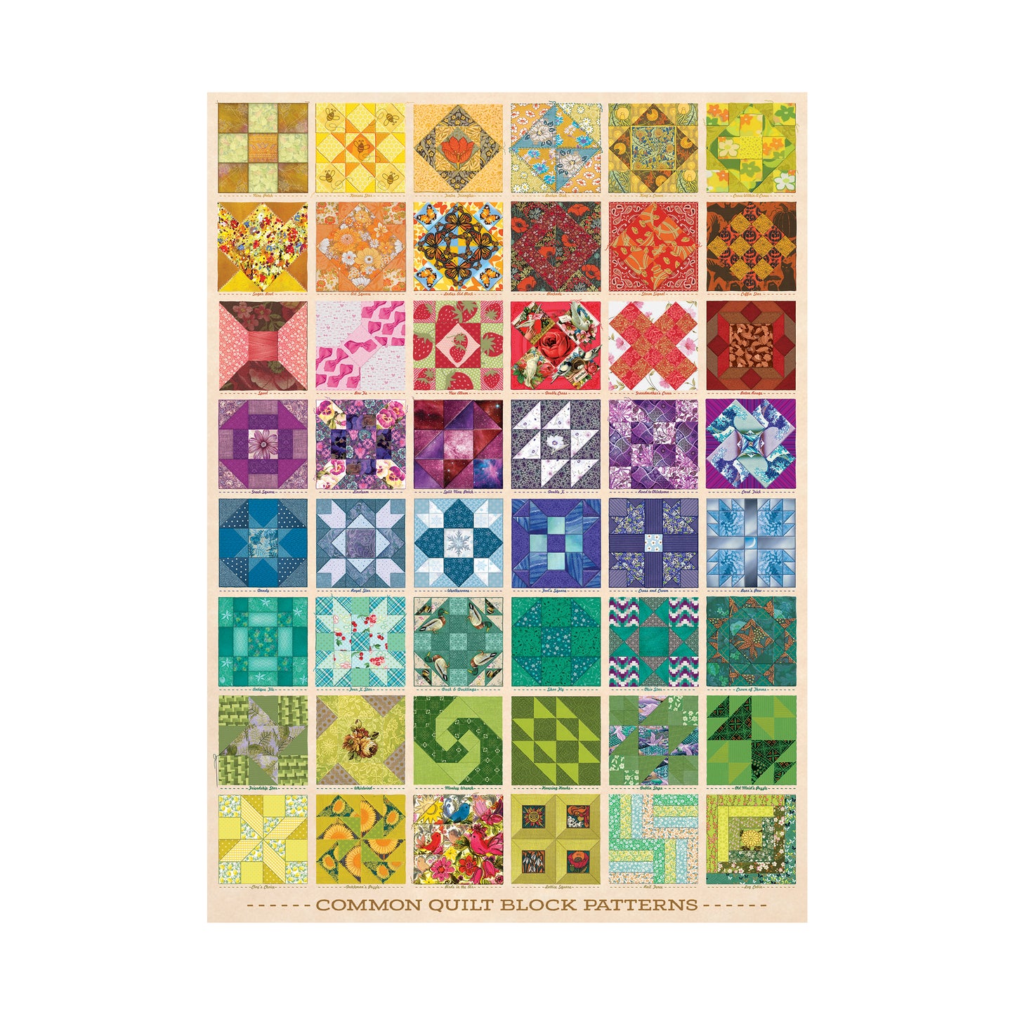 Cobble Hill Common Quilt Blocks Jigsaw Puzzle - 1000 pc