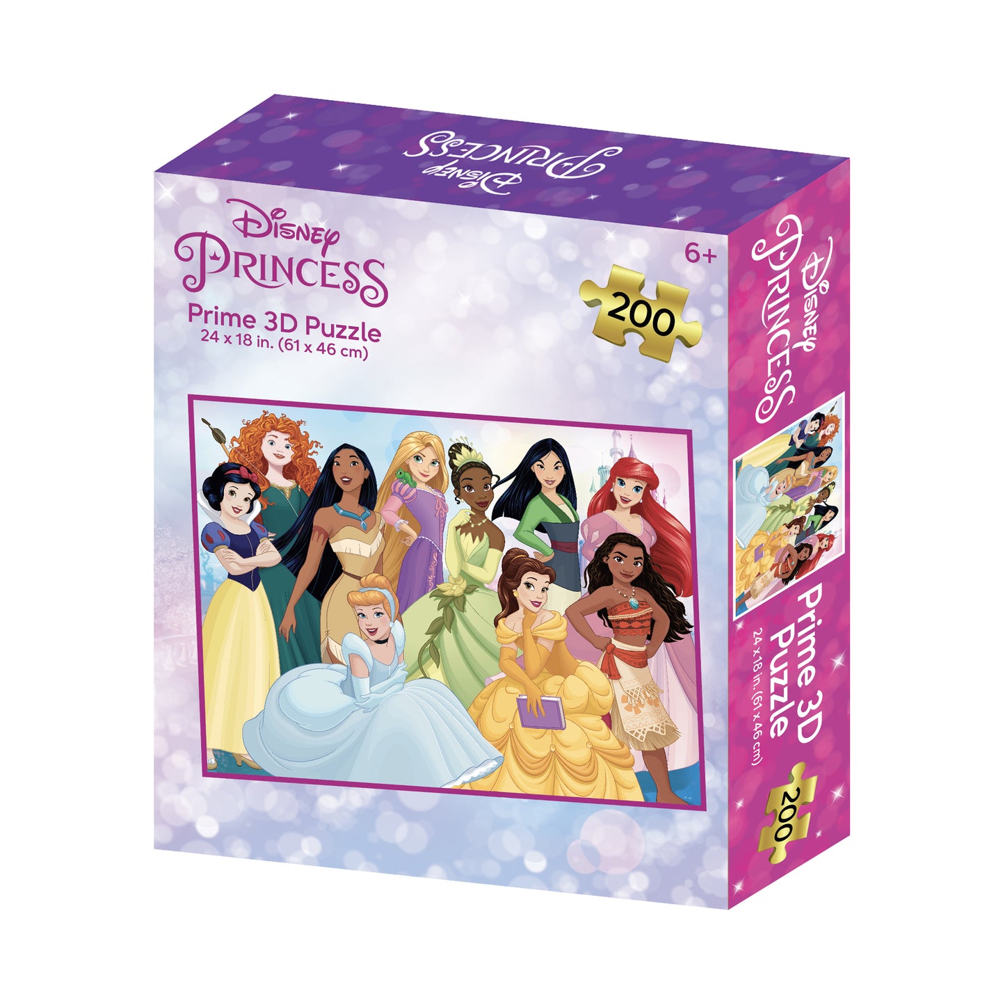 Disney Princess 3D Lenticular Jigsaw Puzzle: 200 Pcs