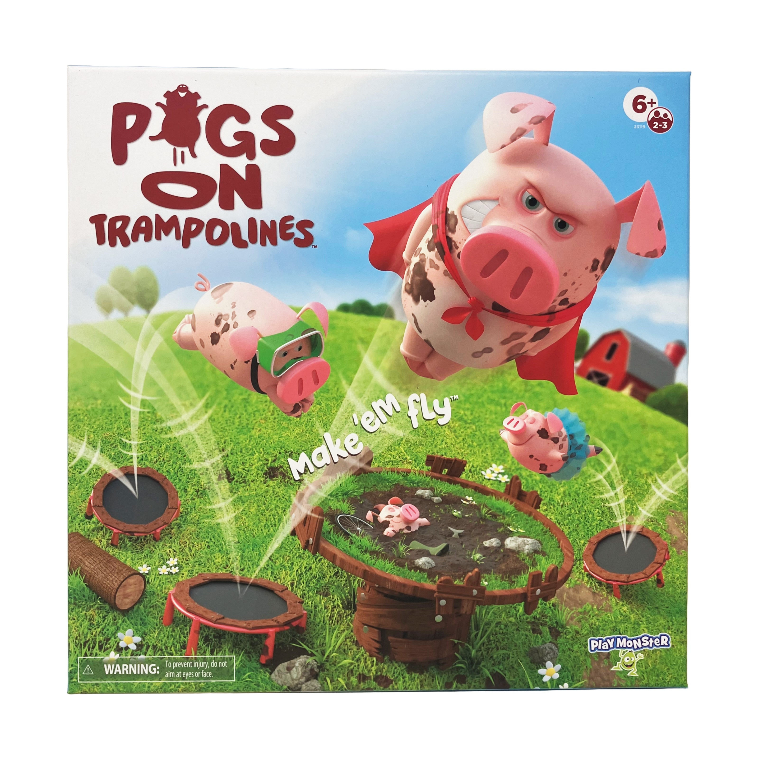 Vintage pig catapult game with pigs and catapult hot game