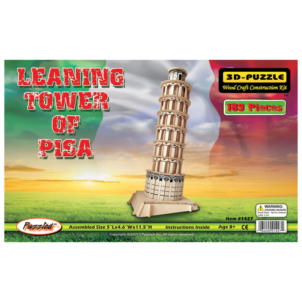 Leaning Tower of Pisa 3D Wooden Puzzle Model