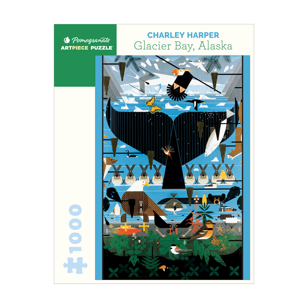 Pomegranate Charley Harper Glacier Bay Alaska Jigsaw Puzzle - 1000 pc