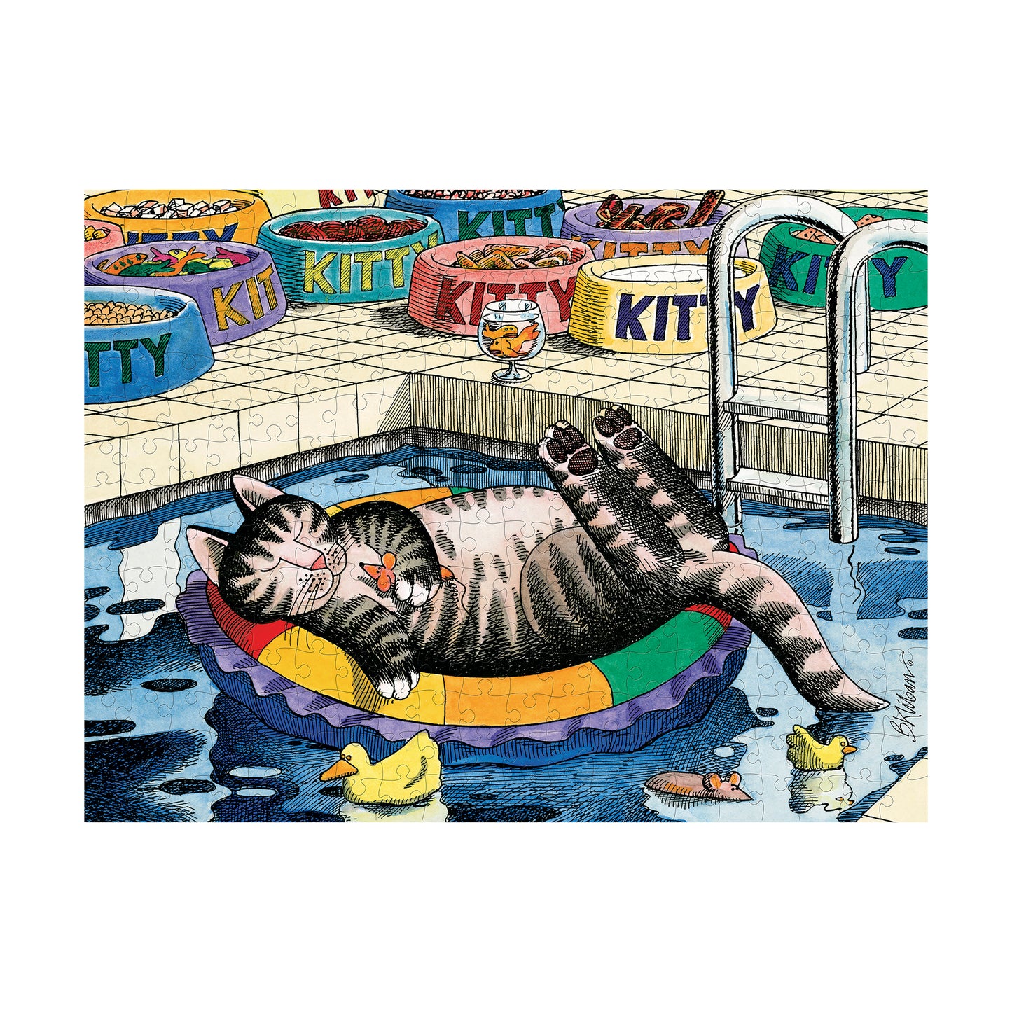 B. Kliban Pool Cat Theme Jigsaw Puzzle - 300 pc