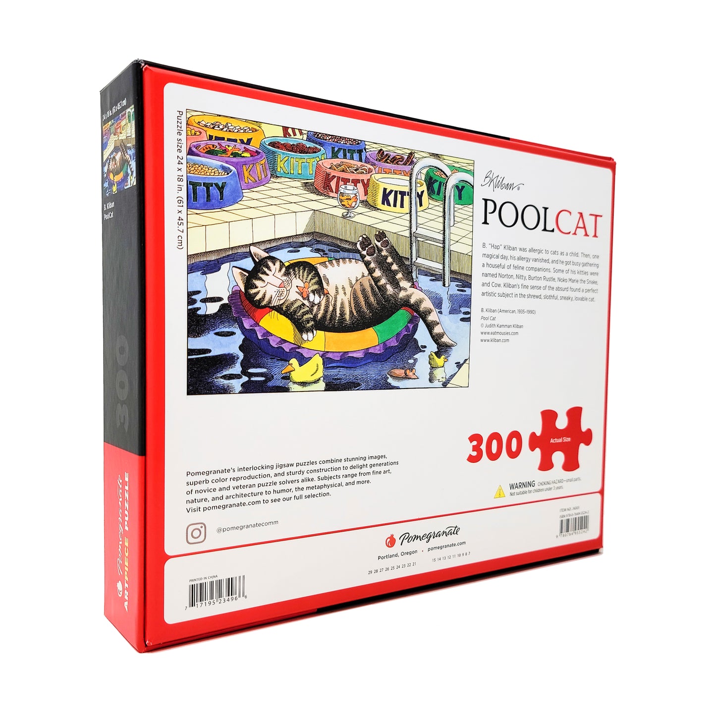 B. Kliban Pool Cat Theme Jigsaw Puzzle - 300 pc