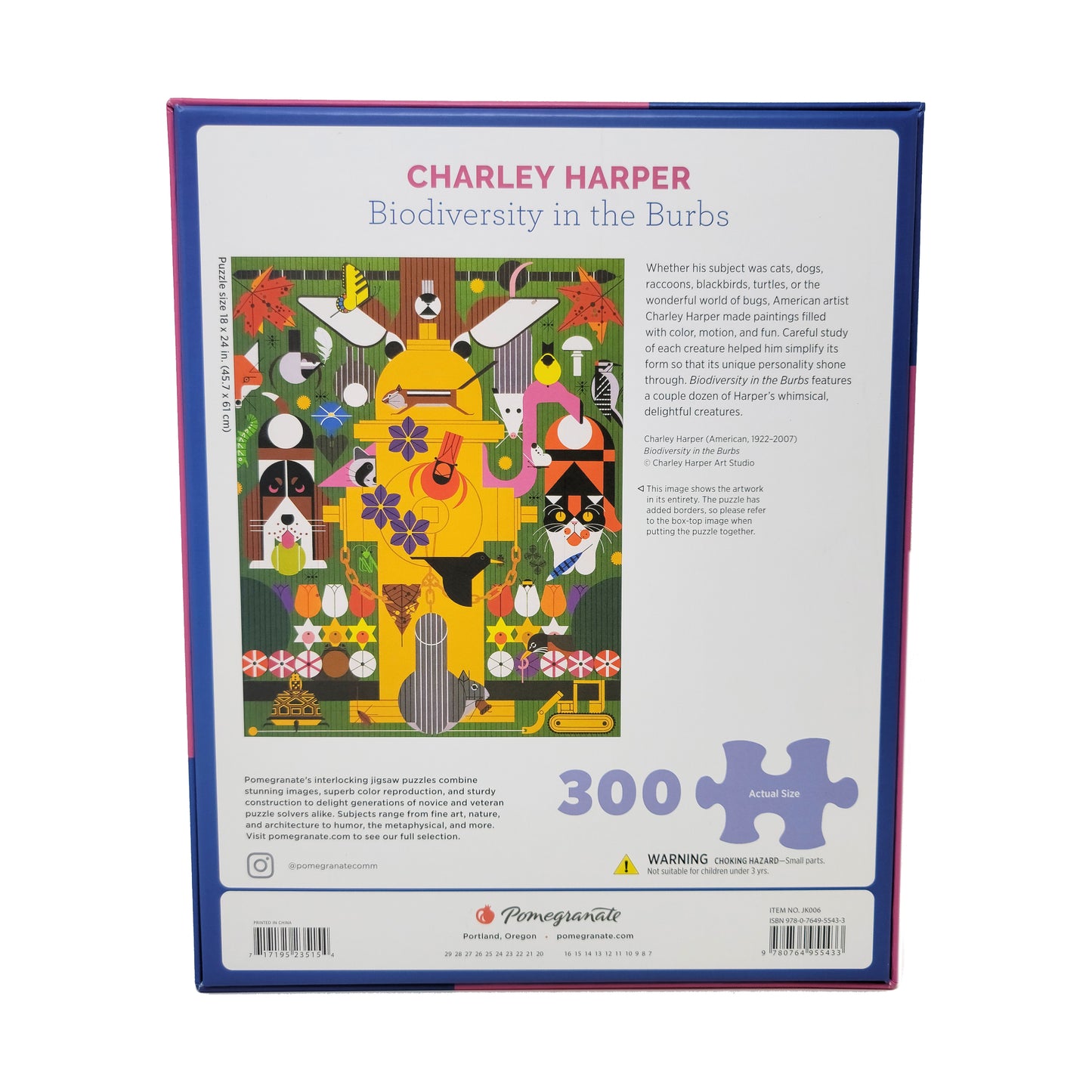 PomegranateKids Charley Harper Biodiversity in the Burbs Puzzle - 300 pc